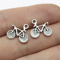 15x13mm 0.8g Antique Silver Zinc Alloy Bicycle Charm Pendant for DIY Bracelet Necklace Jewelry Making