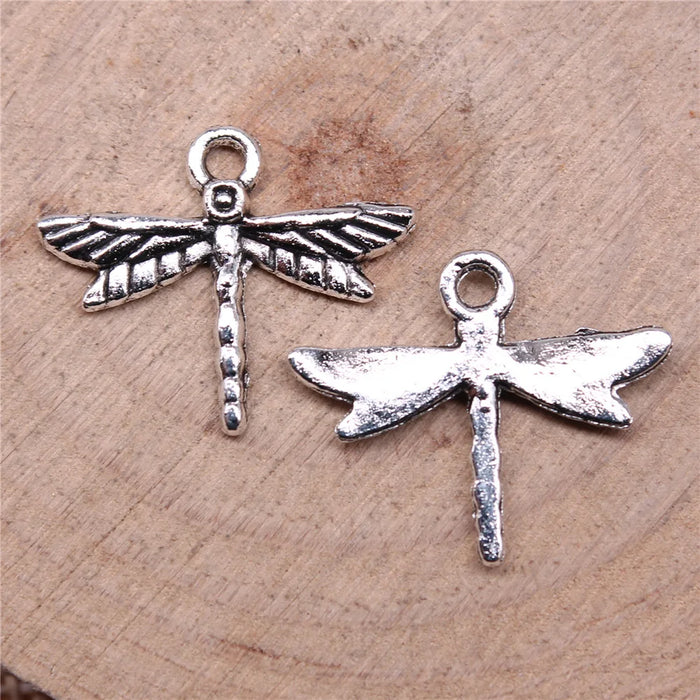 16x19mm 0.7g Multicolor Zinc Alloy Dragonfly Charm Pendant for DIY Necklace Bracelet Jewelry Making