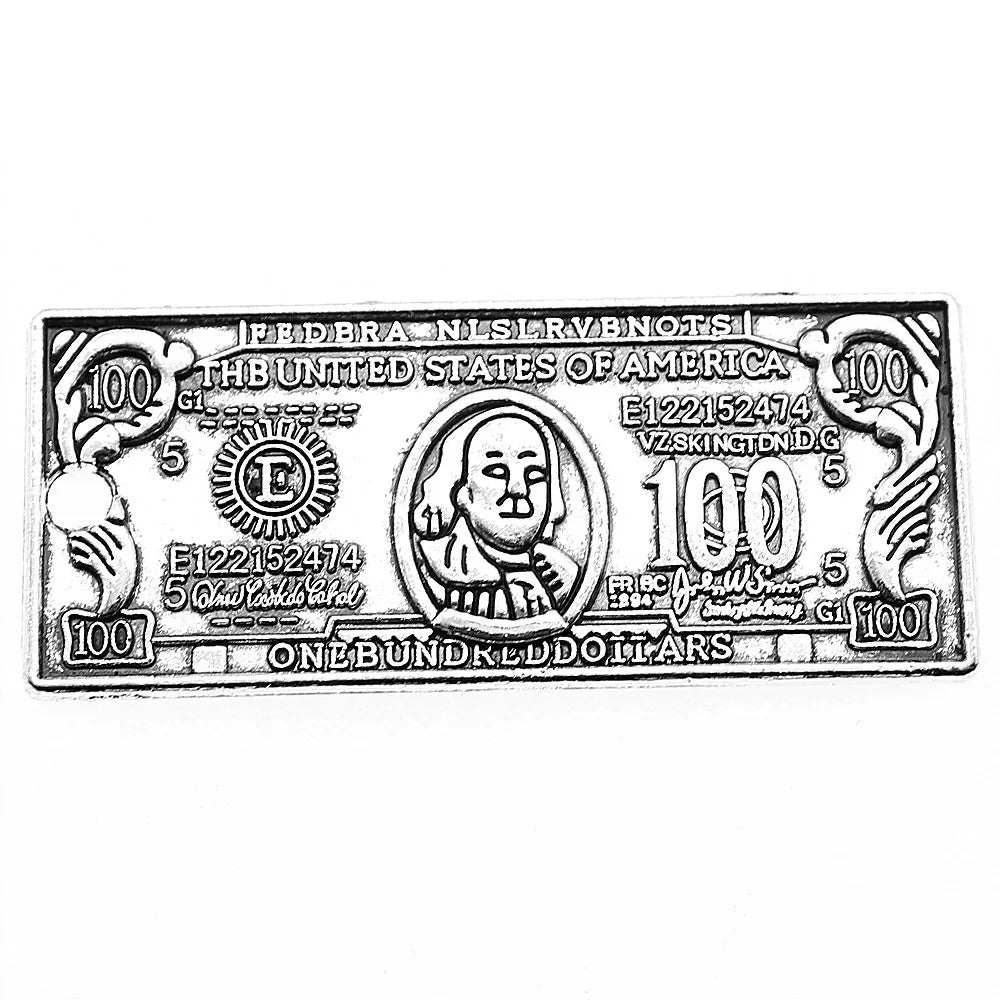 42x18mm 3.8g Antique Silver Zinc Alloy US Dollar Charm Pendant for DIY Necklace Bracelet Jewelry Making