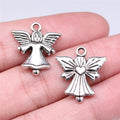 22x20mm 2g Antique Silver Zinc Alloy Angel Charm Pendant for DIY Necklace Bracelet Making