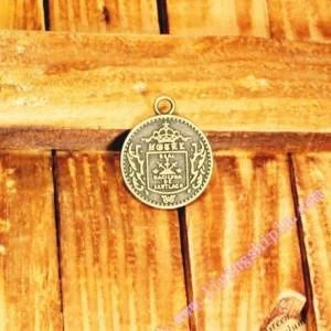 22MM Zinc Alloy Warrior Badge Charm Pendant for DIY Necklace Bracelet Jewelry Making