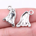 16x13mm 1.3g Antique Silver Zinc Alloy Ghost Charm Pendant for DIY Halloween Jewelry Making