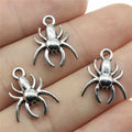 17x14mm 0.9g Multicolor Zinc Alloy Spider Insect Charm Pendant for Halloween DIY Jewelry Making