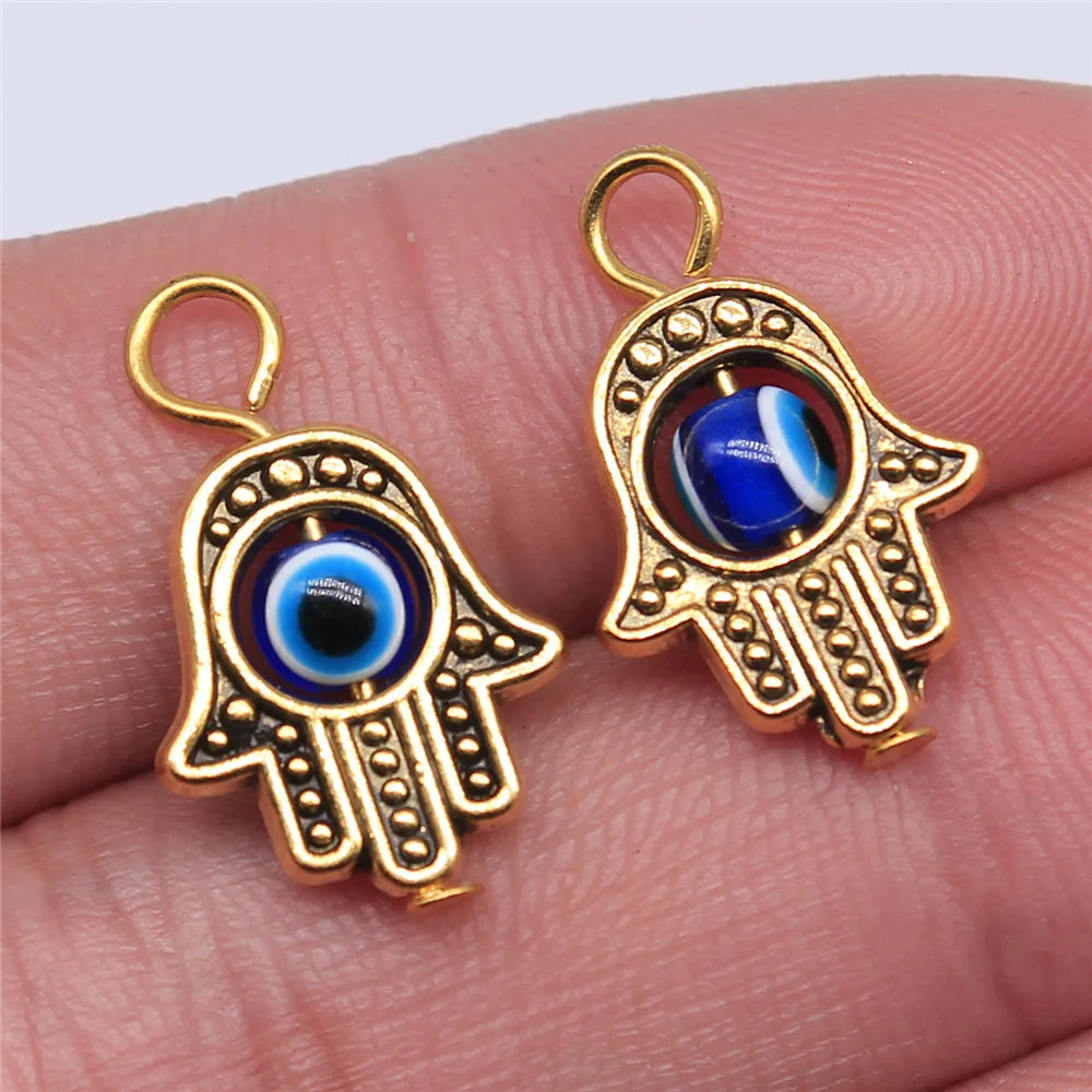 13x20mm 1.4g Multicolor Zinc Alloy Hand Charm Pendant for DIY Bracelet Necklace Jewelry Making