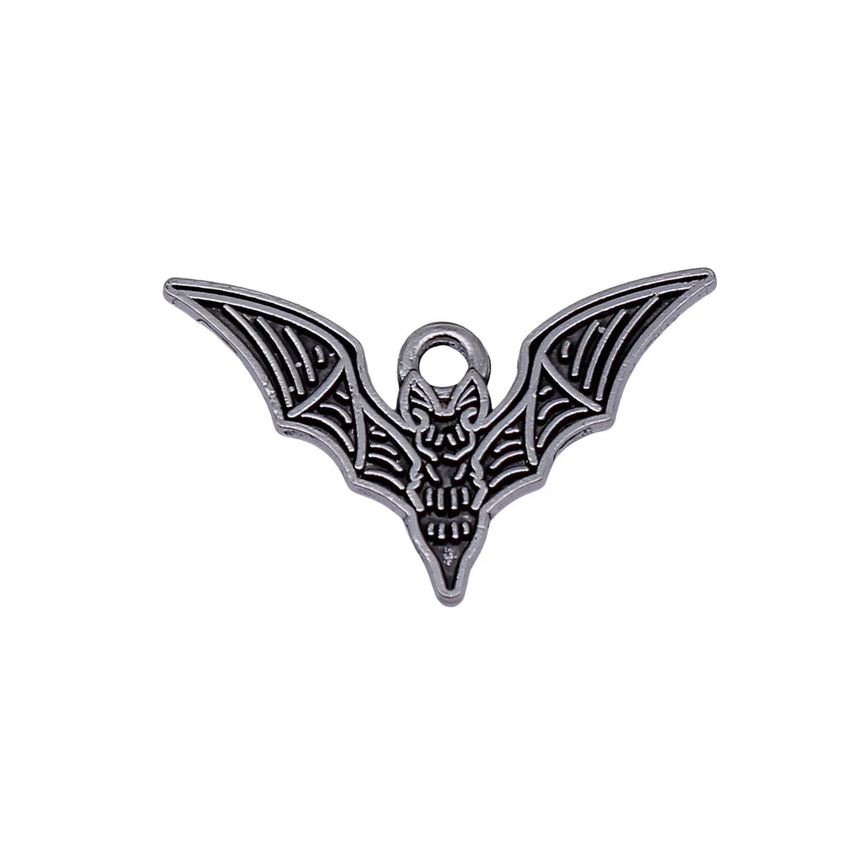 25x16mm 1.1g Antique Silver Zinc Alloy Bat Charm Pendant for Gothic DIY Bracelet Necklace Making