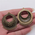 35x42mm 6.7g Multicolor Zinc Alloy Geometric Earring Connector Charms for DIY Earring Jewelry Making