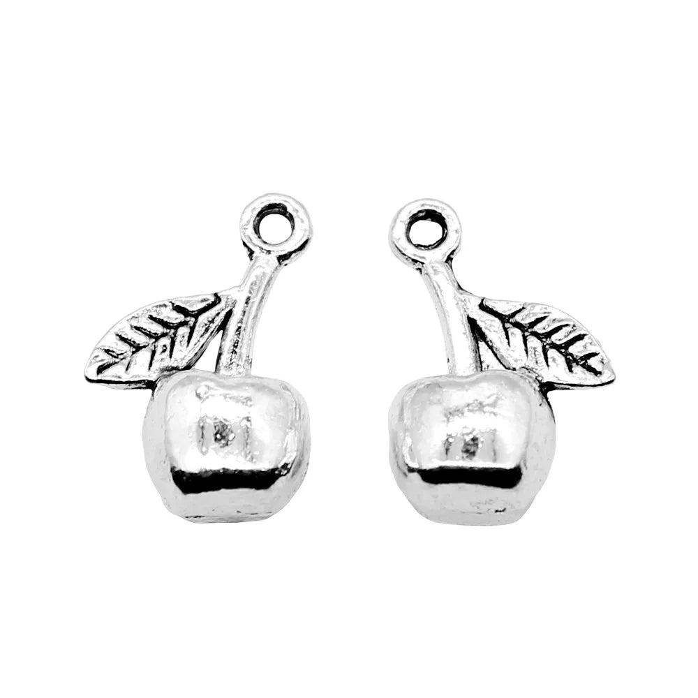 15x10mm 1.5g Antique Silver Zinc Alloy Apple Charm Pendant for DIY Bracelet Necklace Making