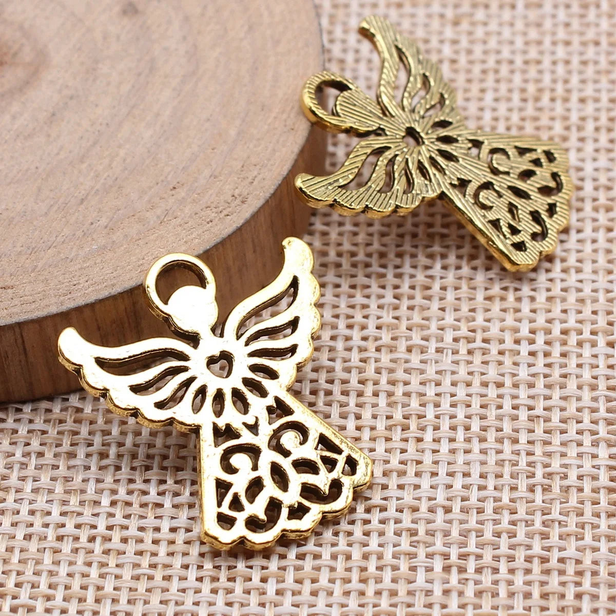 25x27mm 2.8g Multicolor Zinc Alloy Angel Figure Charm Pendant for DIY Jewelry Making