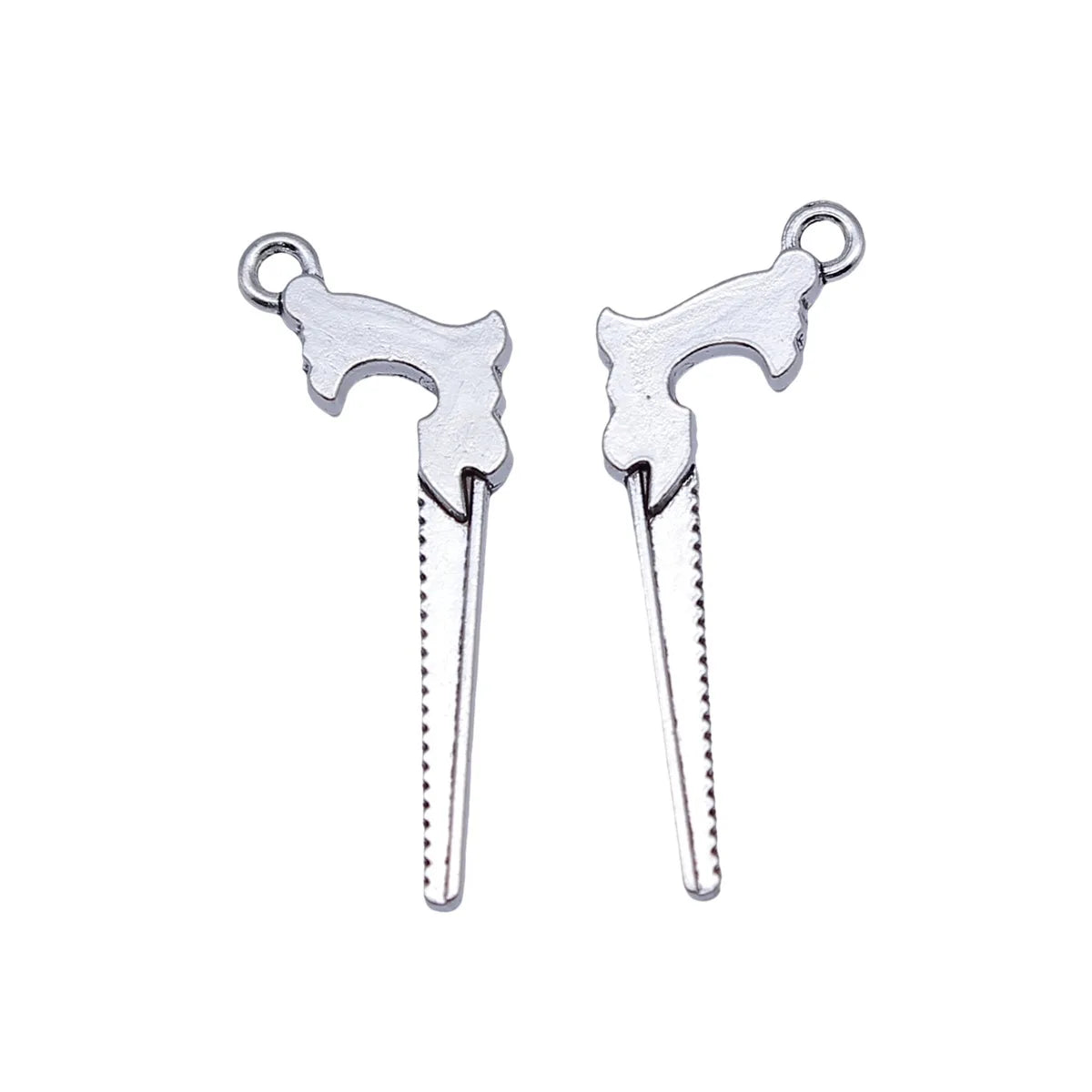 29x11mm 0.79g Antique Silver Zinc Alloy Hand Saw Tool Charm Pendant for DIY Necklace Bracelet Making