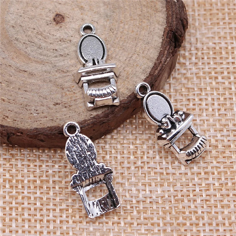 20x9mm 1.5g Multicolor Zinc Alloy Dressing Table Charm Pendant for DIY Jewelry Making