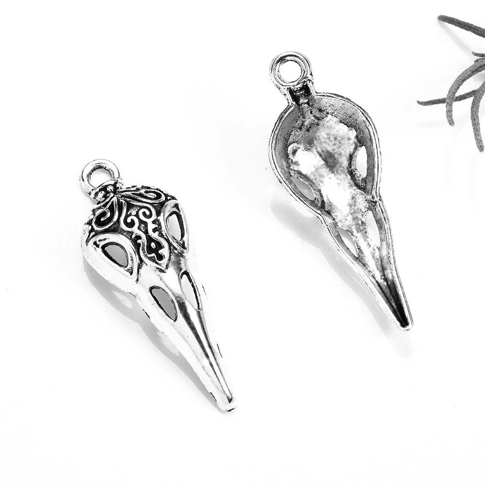 35x13MM Zinc Alloy Bird Skull Hollow Charm Pendant for DIY Necklace Bracelet Jewelry Making