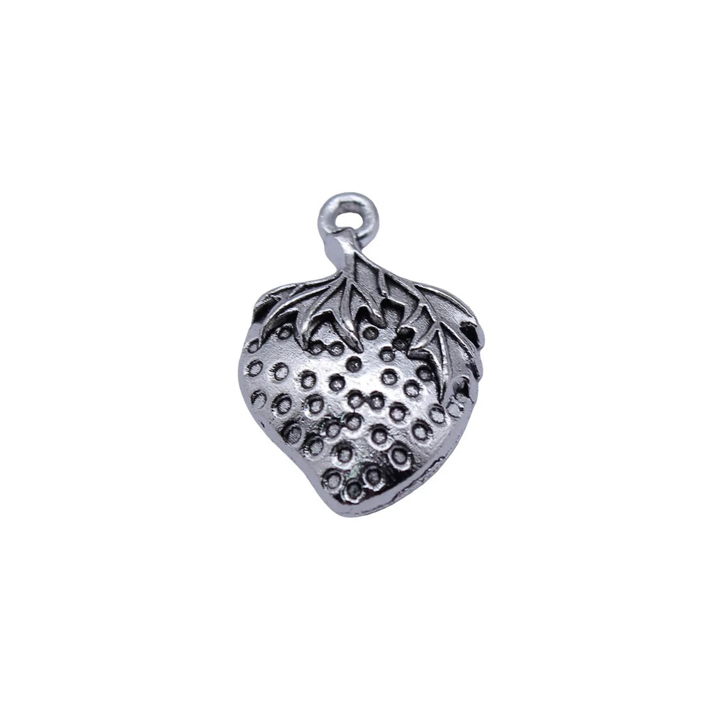 24x16mm 1.8g Antique Silver Finish Zinc Alloy Strawberry Charm Pendant for Bracelet Necklace DIY