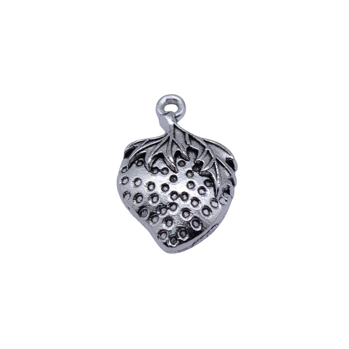 24x16mm 1.8g Antique Silver Finish Zinc Alloy Strawberry Charm Pendant for Bracelet Necklace DIY