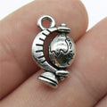 17x12mm 2.4g Antique Silver Tone Zinc Alloy Globe Charm Pendant for Travel Theme DIY Jewelry Making