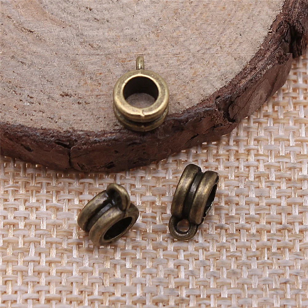 9x7x4mm 0.6g Multicolor Zinc Alloy Pendant Bails Connector Charms for DIY Necklace Bracelet Making