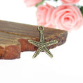 21x19MM Antique Silver Zinc Alloy Starfish Charm Pendant for DIY Necklace Bracelet Jewelry Making