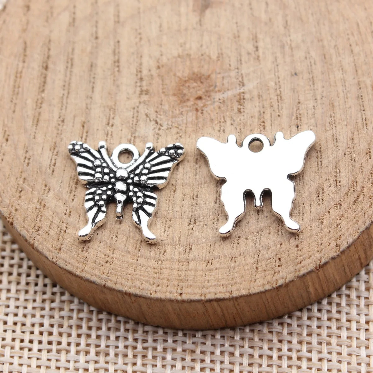 17x15mm 1.25g Antique Silver Zinc Alloy Butterfly Charm Pendant for DIY Necklace Bracelet Jewelry Making