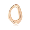 Elegant Smooth Irregular Oval Ring Alloy Brooch Silver Tone Lapel Pin Corsage Suit Accessory Gift
