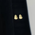 Premium 18K Gold Thick Plated Eco Copper Floral Petal Leaf Drop Earrings For Women
