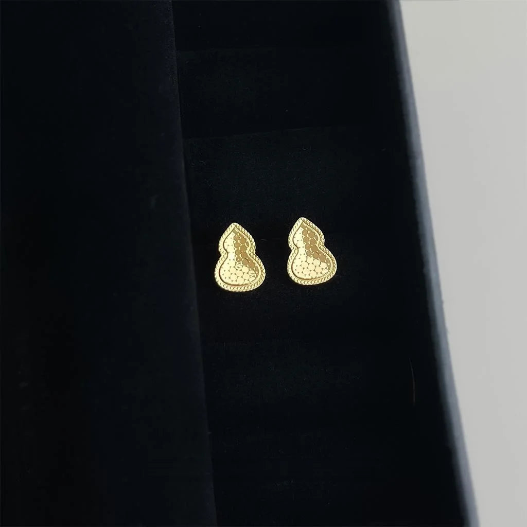 Premium 18K Gold Thick Plated Eco Copper Floral Petal Leaf Drop Earrings For Women