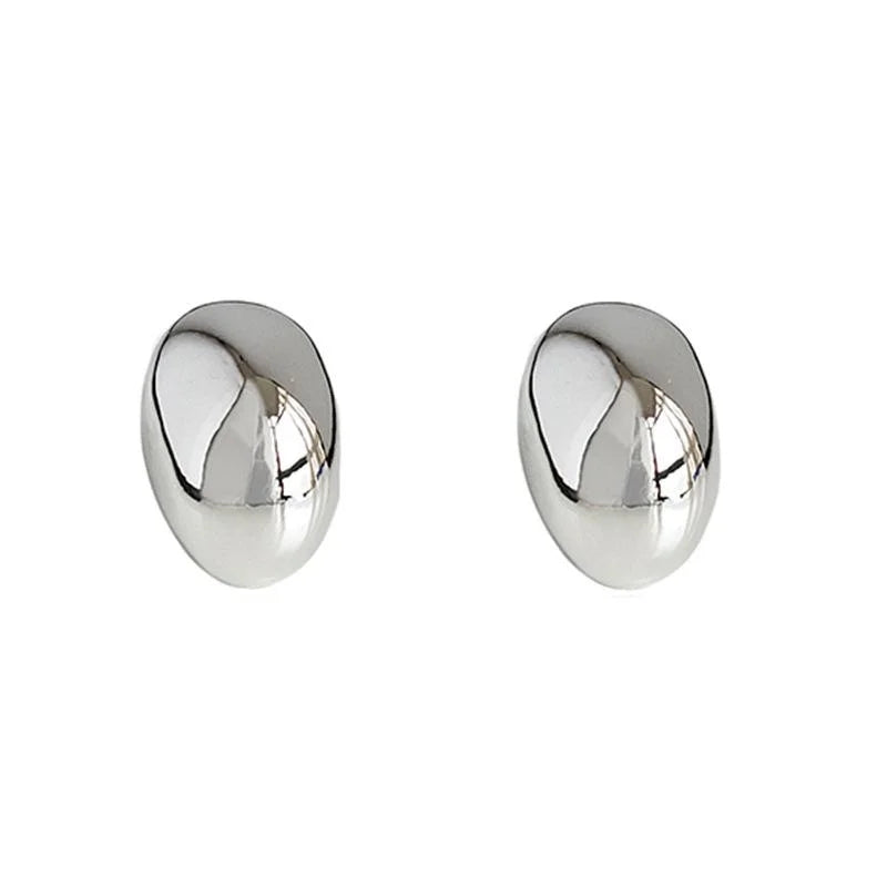 18K Gold Plated Copper Oval Geometric Drop Earrings For Women Light Luxury Summer Jewelry