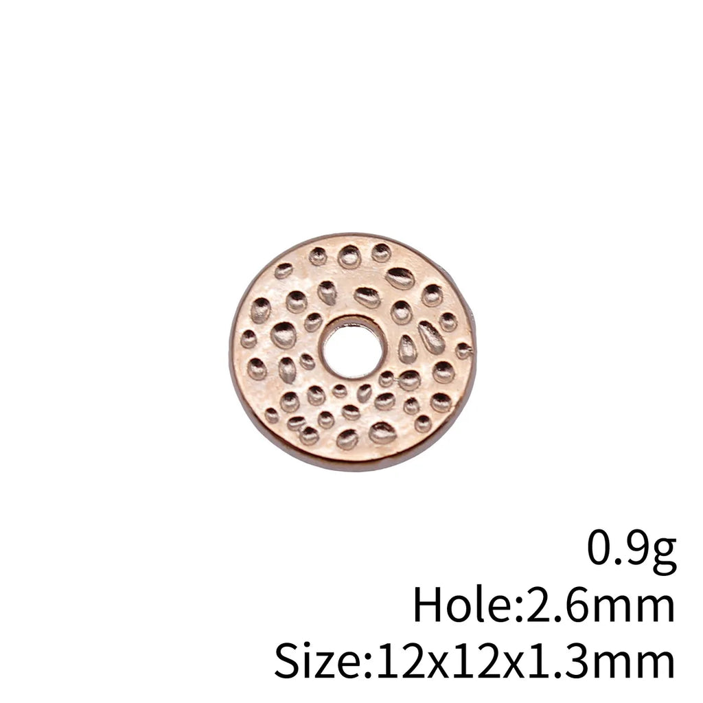 12x12x1.3mm 0.9g Multicolor Zinc Alloy Round Disc Spacer Beads for DIY Bracelet Necklace Jewelry Making