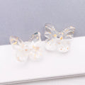 Gold Foil Gradient Glass Butterfly Loose Beads for DIY Tassel Hairpin Jewelry Making