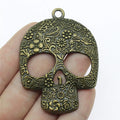 66x49mm 19.2g Multicolor Zinc Alloy Skull Head Charm Pendant for DIY Necklace Bracelet Jewelry Making