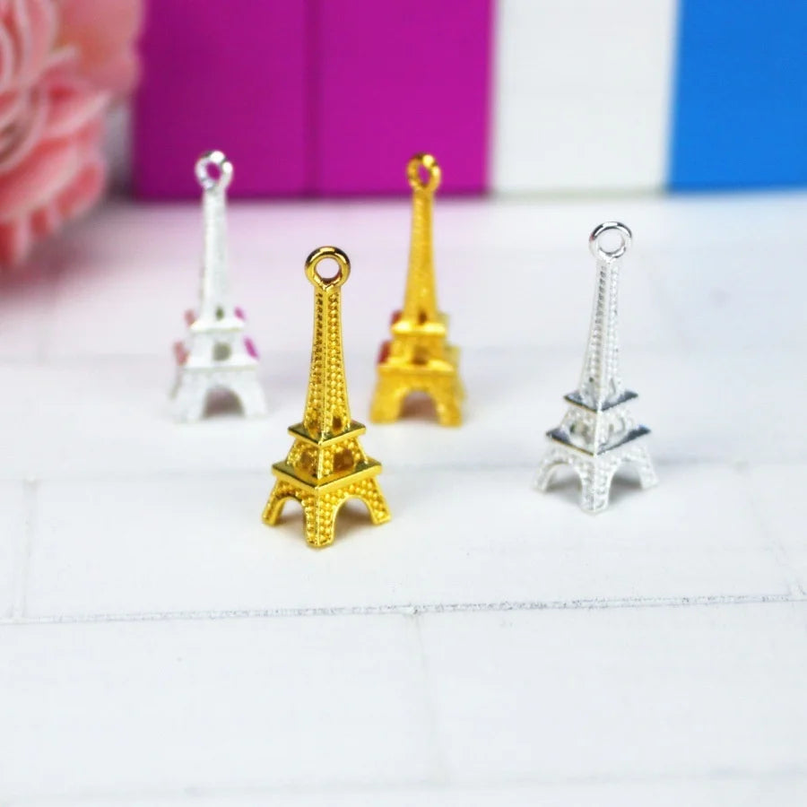23x8MM Iron Eiffel Tower Charm Pendant No.646678 for DIY Necklace Bracelet Jewelry Making