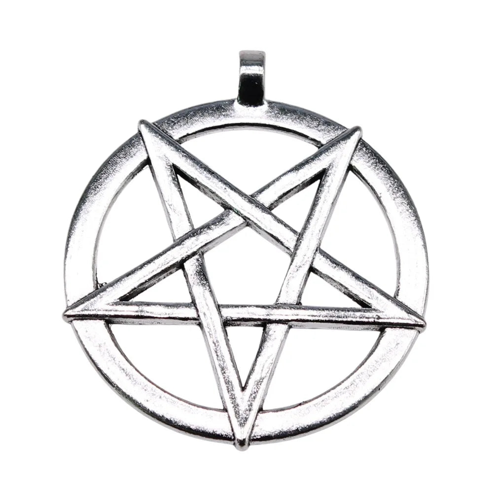 51x44mm 13.55g Zinc Alloy Inverted Five Point Star Charm Pendant for Gothic Necklace Bracelet DIY Jewelry