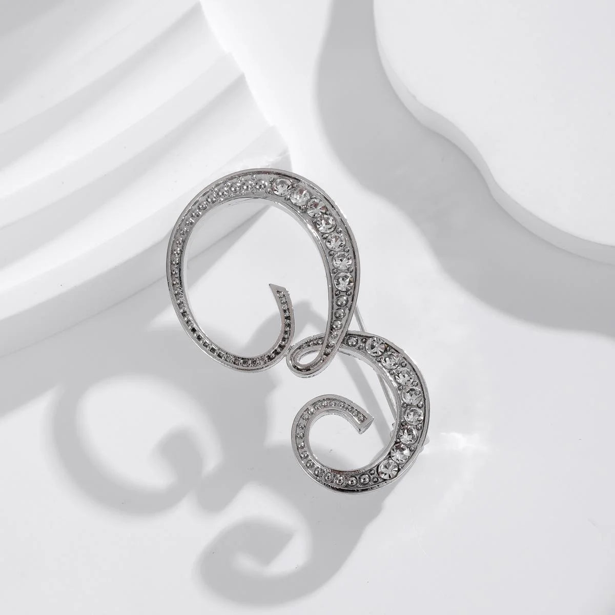 Elegant Rhinestone Alloy Letter A Brooch, Crystal Alphabet Lapel Pin Corsage Suit Accessory Gift