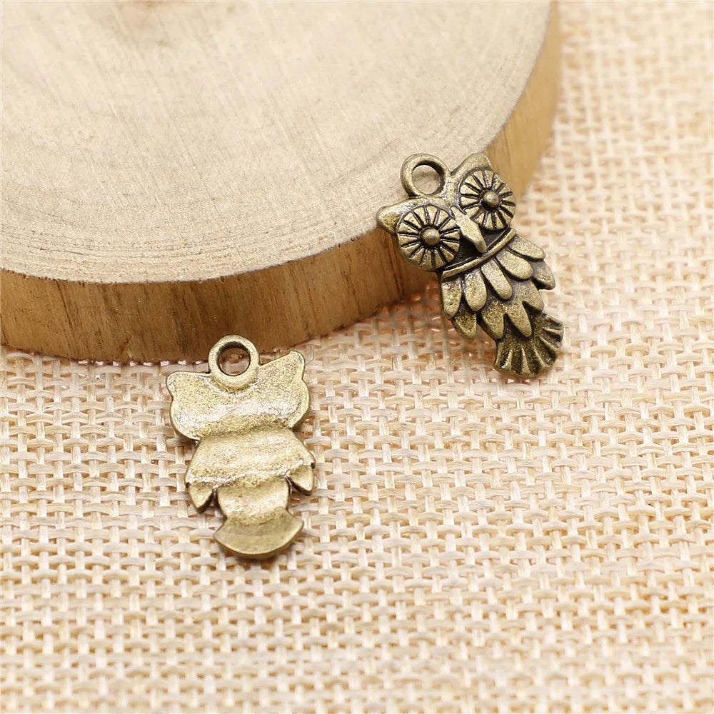 20x11mm 1g Multicolor Zinc Alloy Owl Cat Charm Pendant for DIY Earring Necklace Bracelet Jewelry Making