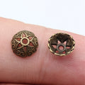 8x8x3mm 0.24g Multicolor Zinc Alloy Flower Bead Caps Jewelry Findings for DIY Bracelet Necklace Making