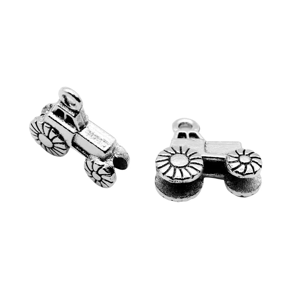 16x15mm 2g Antique Silver Zinc Alloy Truck Charm Pendant for DIY Bracelet Necklace Making