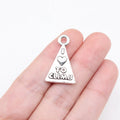 26x16mm 2.73g Antique Silver Zinc Alloy I Love Hiking Charm Pendant for DIY Outdoor Theme Jewelry