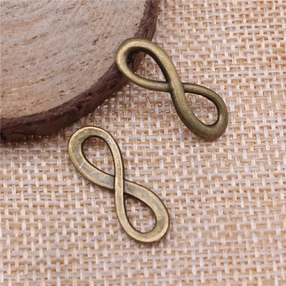 23x8mm 0.9g Multicolor Zinc Alloy Infinity Symbol Connector Charm for DIY Bracelet Making