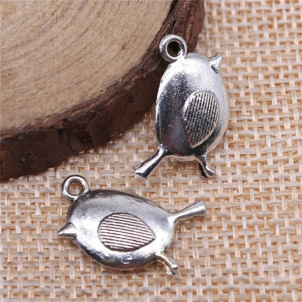 20x13mm 1.7g Multicolor Zinc Alloy Bird Charm Pendant for DIY Flying Animal Jewelry Accessories