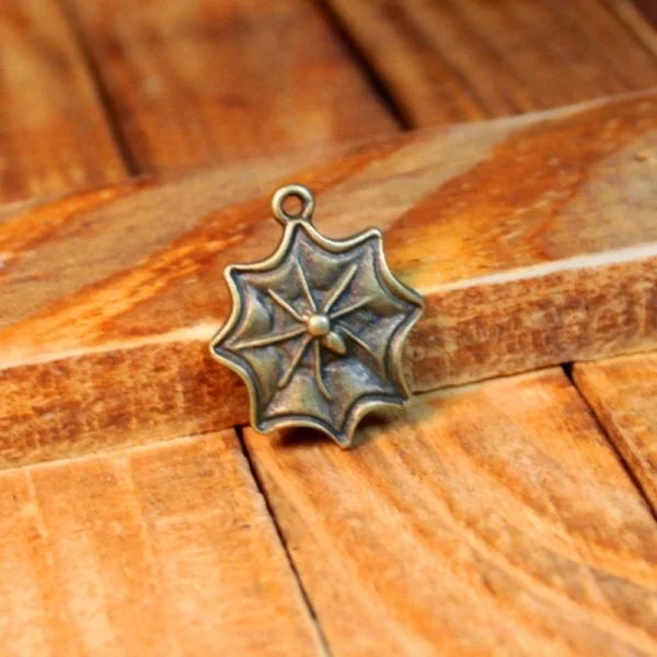 21x17MM Zinc Alloy Spider Web Charm Pendant for DIY Necklace Bracelet Jewelry Making