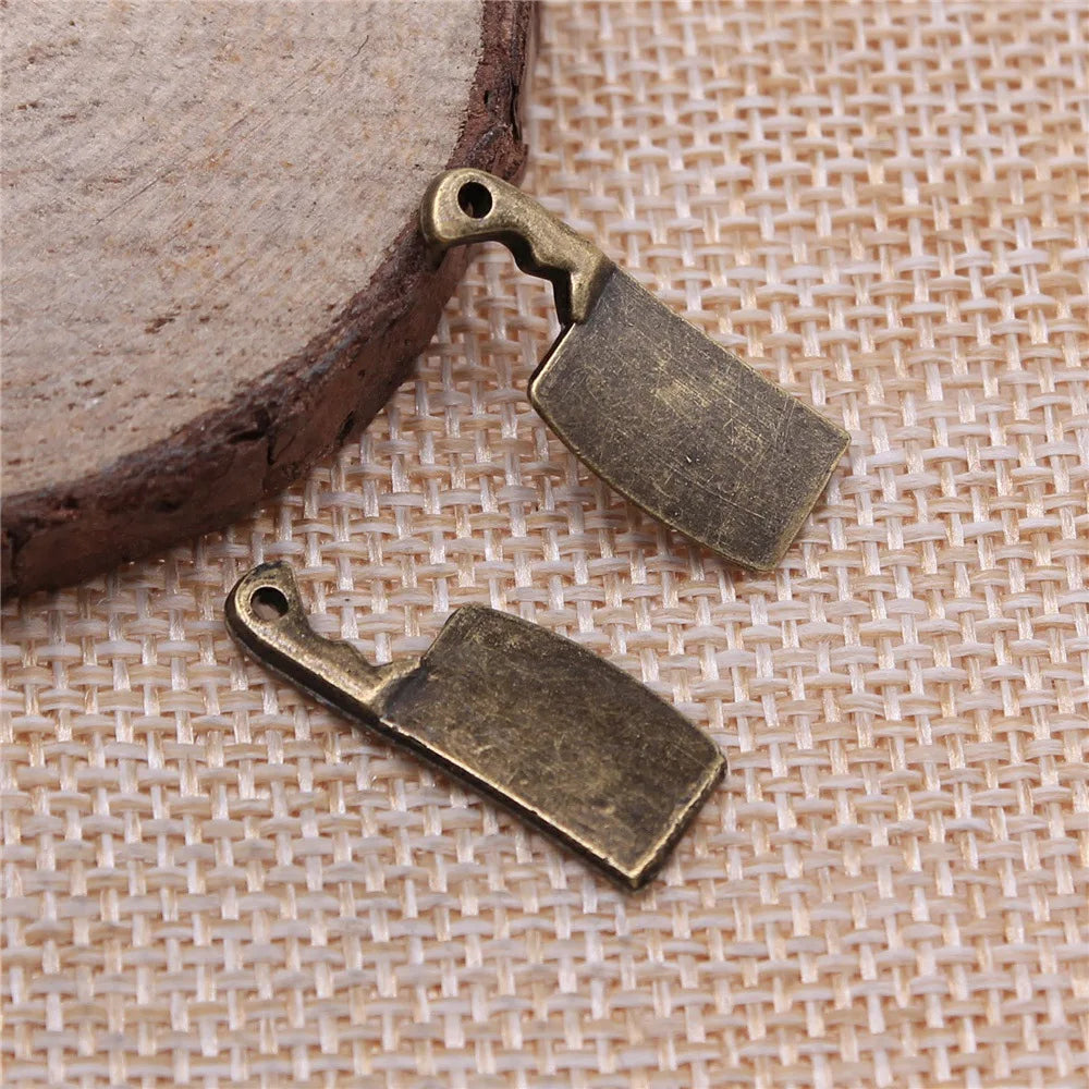 23x9mm 1g Multicolor Zinc Alloy Kitchen Knife Charm Pendant for DIY Bracelet Necklace Jewelry Making