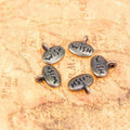 10x6MM Antique Silver Zinc Alloy Oval Letter Charm Pendant for DIY Necklace Bracelet Jewelry Making