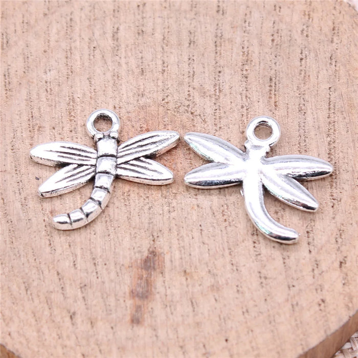 18x13mm 1.3g Multicolor Zinc Alloy Dragonfly Charm Pendant for DIY Necklace Bracelet Jewelry Making