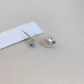 Ocean Series Asymmetric Copper Stud Earrings Micro Pave Zircon Starfish Shell Sweet Fashion Jewelry