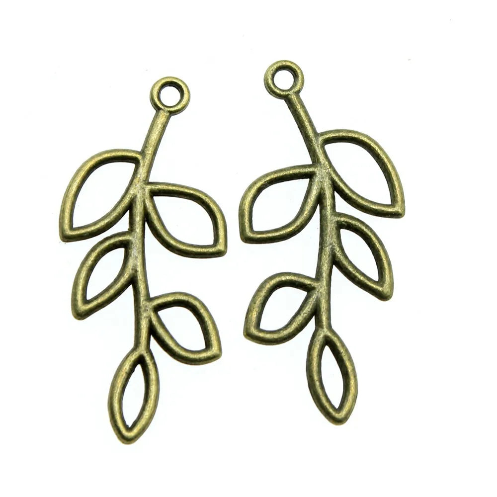 41x20mm 1.9g Multicolor Zinc Alloy Tree Branch Charm Pendant for DIY Necklace Jewelry Making