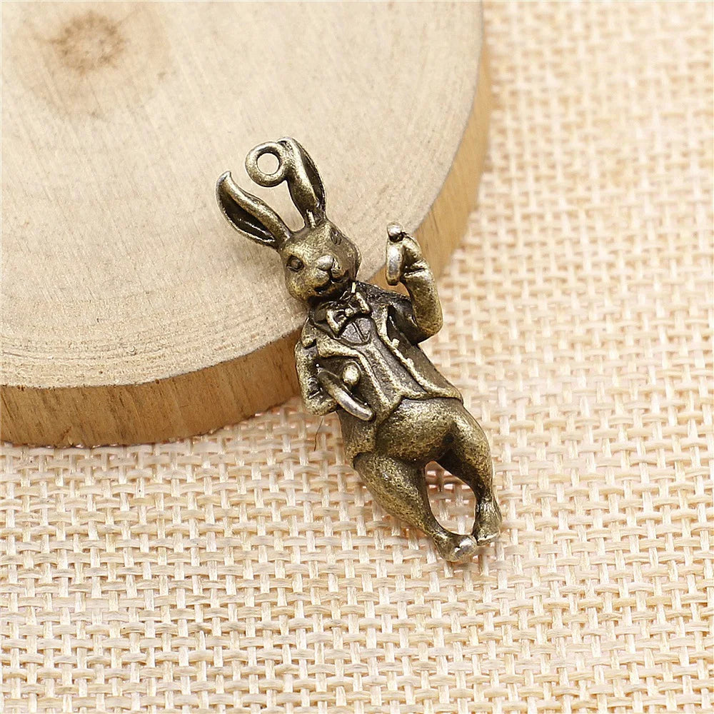 36x15mm 7.4g Multicolor Zinc Alloy Mr Rabbit Charm Pendant for Necklace Bracelet Making