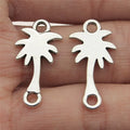 12x25mm 1.4g Antique Silver Zinc Alloy Coconut Tree Connector Charm for DIY Jewelry Making