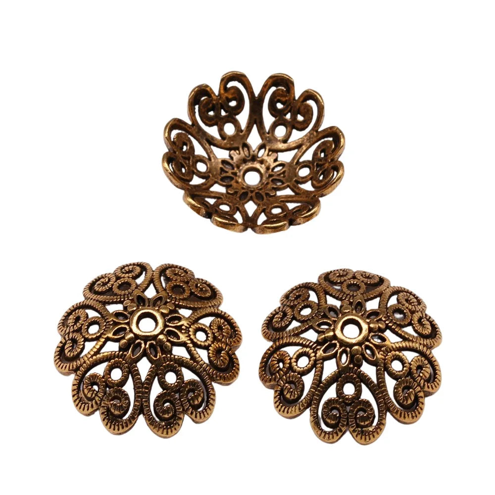 29x29x9mm 5.5g Multicolor Zinc Alloy Large Flower Bead Cap Jewelry Findings for DIY Pendant Making