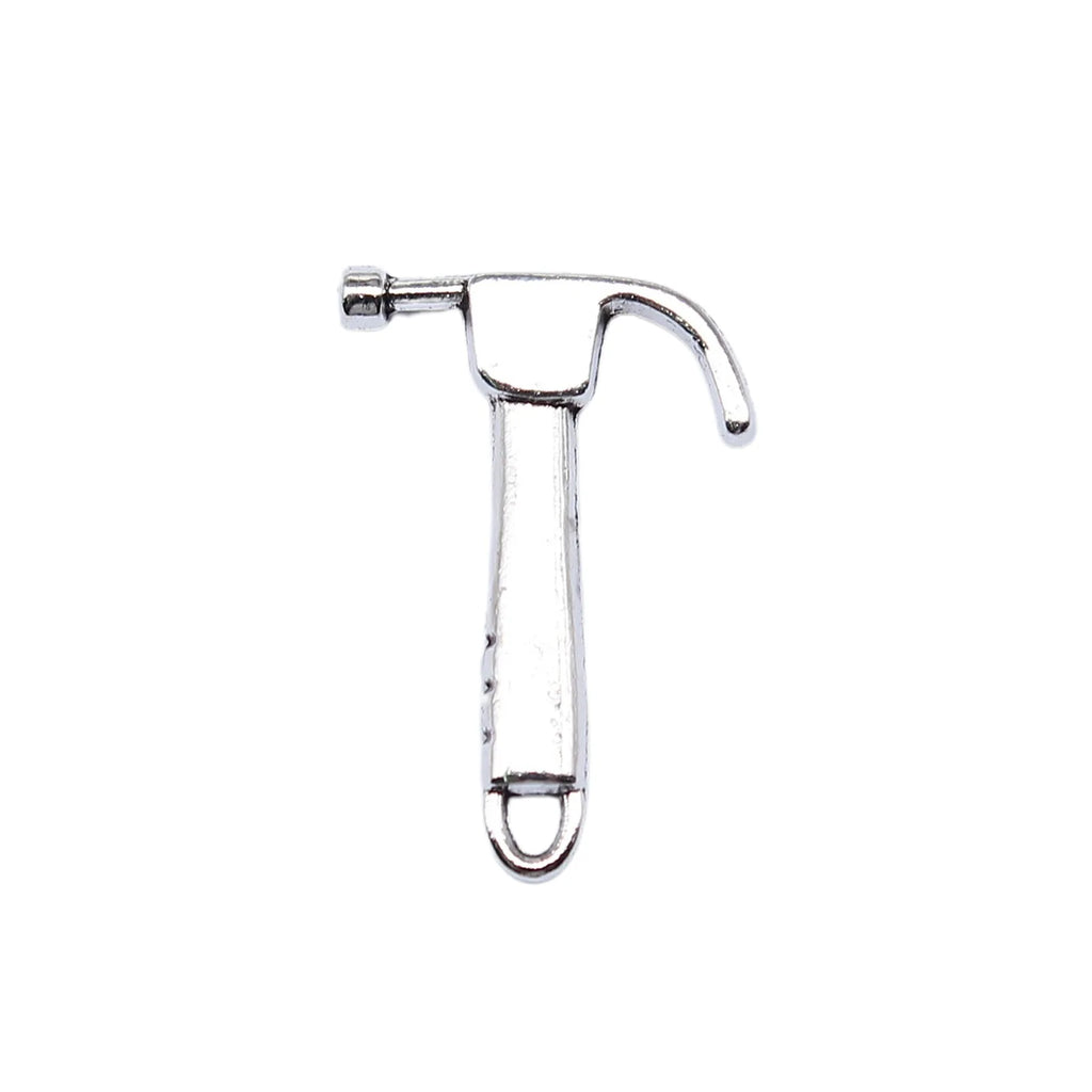 20x13mm 0.84g Antique Silver Zinc Alloy Hammer Charm Pendant for DIY Tool Theme Jewelry Making