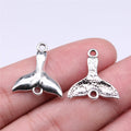 20x18mm 0.79g Antique Silver Zinc Alloy Whale Tail Connector Charm for DIY Bracelet Necklace Making