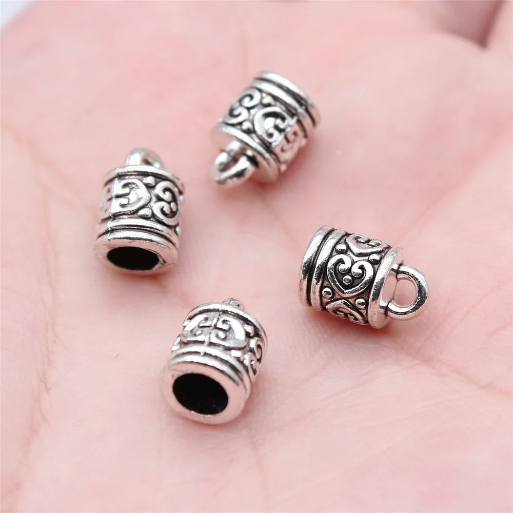 7x7x10mm 1g Antique Silver Zinc Alloy Tassel Cap Jewelry Findings for DIY Cord Tassel Necklace Making