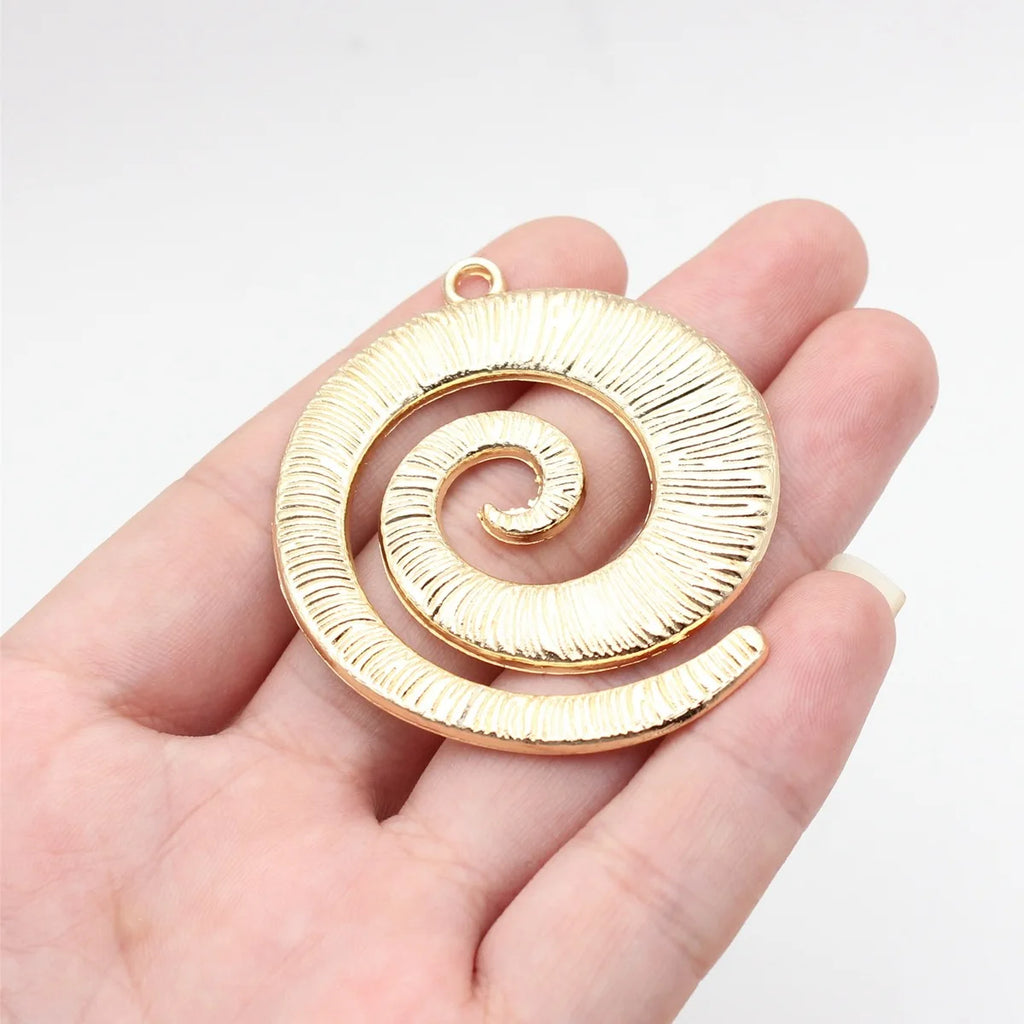 54x47mm 8.9g Multicolor Zinc Alloy Swirl Charm Pendant for DIY Necklace Bracelet Jewelry Making